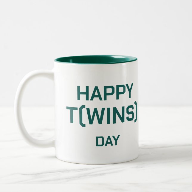Joyeux Jour Twins Gagner Mug (Gauche)