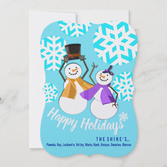 JOYEUX JOURS FÉRIÉS | Amis d'hiver | Carte de vaca (Devant)