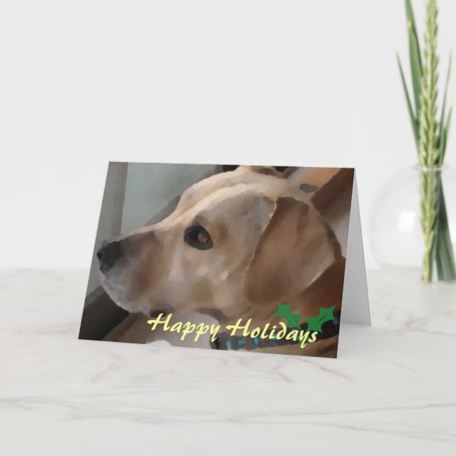 Joyeux jours fériés Carte de chiot (Devant)