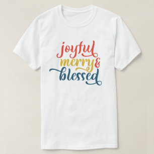 Joyeux Joyeux et bienheureux T-shirt de Noël