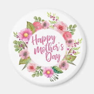Joyeux Joyeux Fête des Mères Floral   Magnet