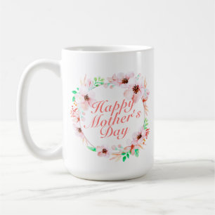 Joyeux Joyeux Fête des Mères Floral   Mug classiqu
