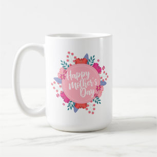 Joyeux Joyeux Fête des Mères Floral Mug classiqu