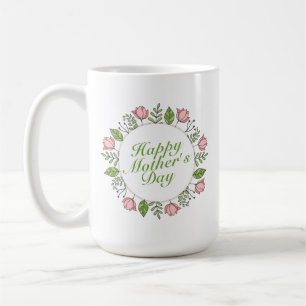 Joyeux Joyeux Fête des Mères Floral Mug classiqu