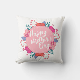 Joyeux Joyeux Fête des Mères Floral   Oreiller