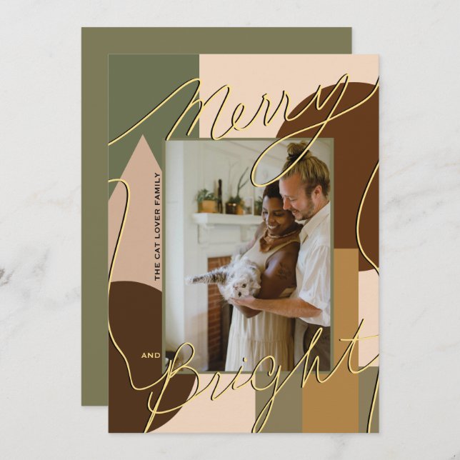 Joyeux Joyeux Joyeux Tons Terre Photo Geo (Devant / Derrière)