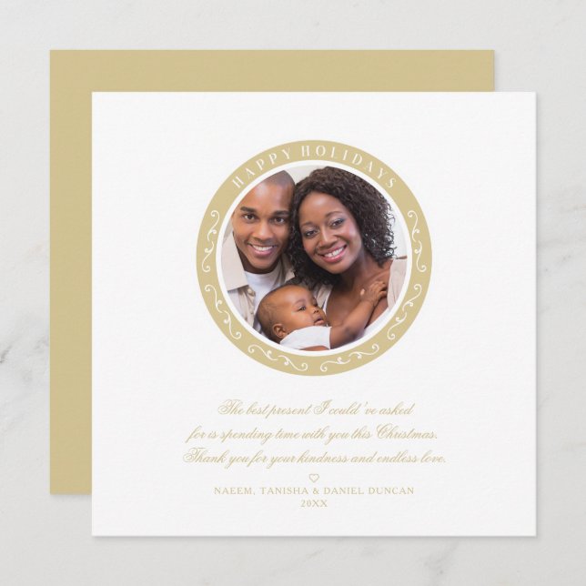 Joyeux Joyeux Joyeux Vacances Classique Noël Photo (Devant / Derrière)