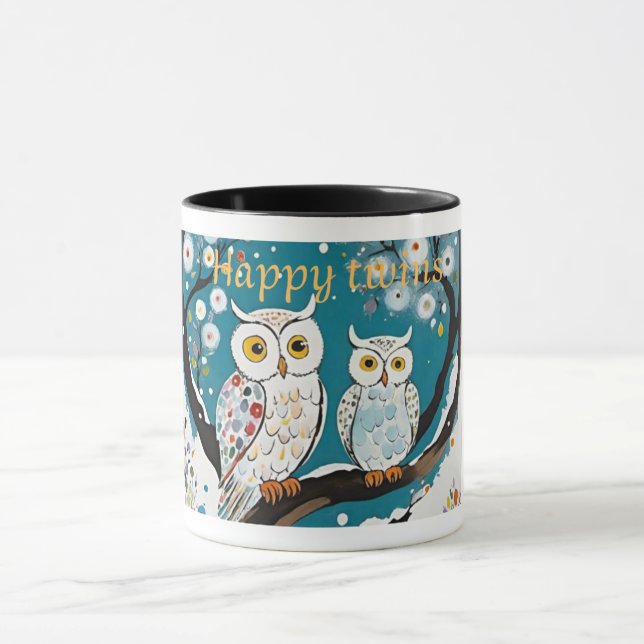 Joyeux jumeaux" Mug en céramique avec un design de (Centre)