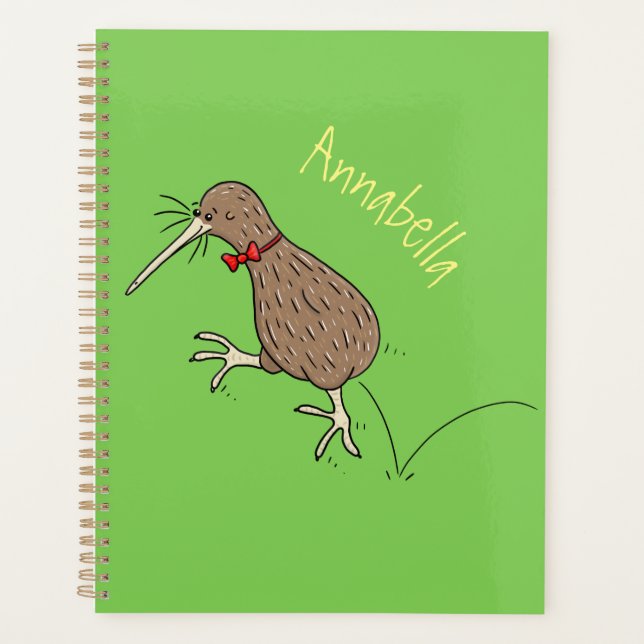 Joyeux kiwi de saut avec dessin de cravate arc (Devant)