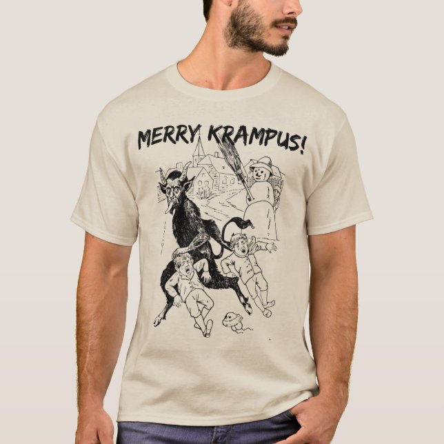 Joyeux Krampus ! Pièce en t. T-shirt drôle de Noël (Devant)