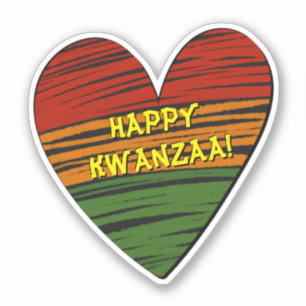 Joyeux Kwanzaa JunetDix Votre Sticker Coeur De Tex