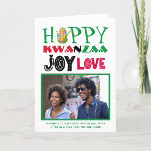Joyeux Kwanzaa PHOTO Carte de vœux Moderne Amusant