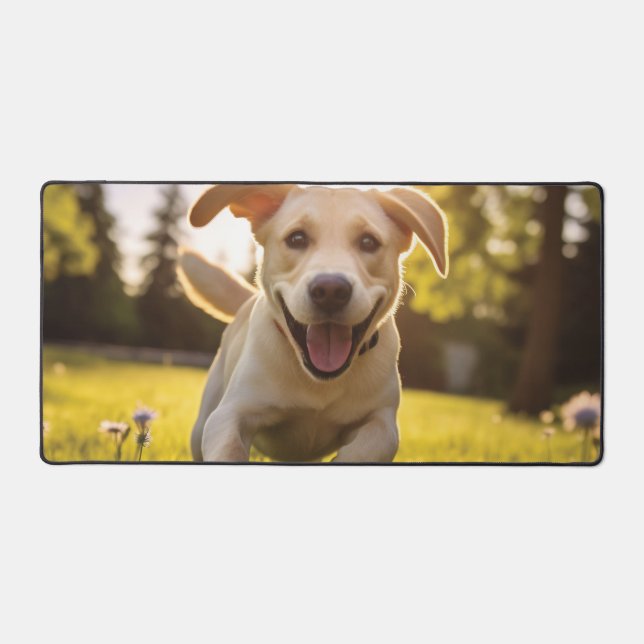 Joyeux Labrador Puppy Running (Recto)