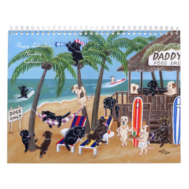 Joyeux Labradors Calendrier sportif (Protection)