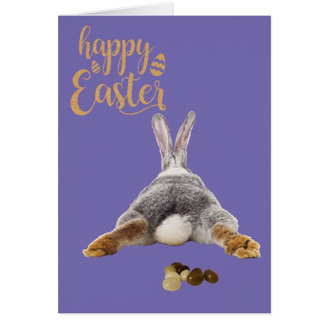 Joyeux lapin de Pâques Butt Tail Brown Jelly haric (Devant)