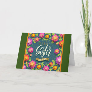 Joyeux Lapin de Pâques Cartes de fin de année flor