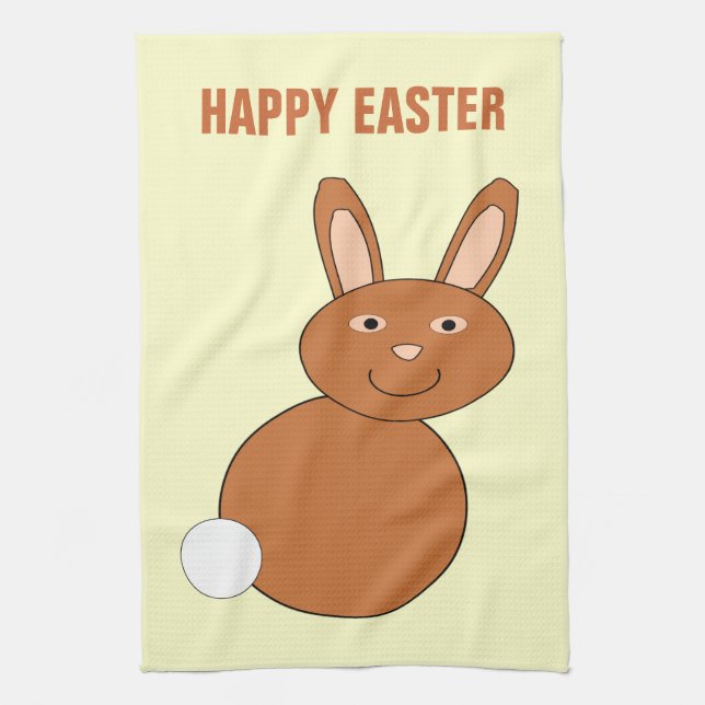 Joyeux lapin de Pâques serviette de cuisine person (Vertical)