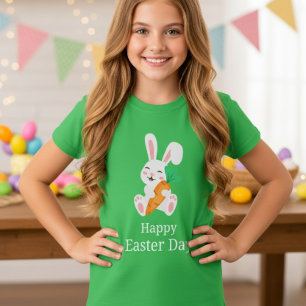 Joyeux Lapin de Pâques T-Shirt Carotte Jeunesse