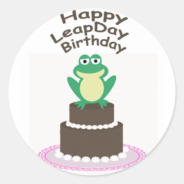 Joyeux Leap Day Anniversaire Stickers (Devant)