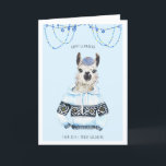 Joyeux Llamakah | Carte drôle Llama Hanoukka<br><div class="desc">Je l'appelle Yiddish la Llamakah. Il aime parfaitement le toilettage de barbe avec seulement la meilleure pomme de barbe végétalienne. Ses autres passe-temps comprennent l'échantillonnage de petits lots de chêne manischewitz vieilli, pain d'allah roulé à la main, et l'écoute d'un grand jingle alt-folk. Il n'a essayé que sufganiyot une fois,...</div>
