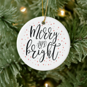 Joyeux & Lumineux    Ornement de Noël Moderne avec
