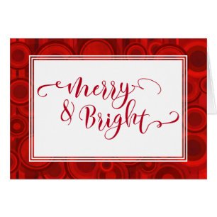 Joyeux & Lumineux Rouge Script avec Cercles & Rayu
