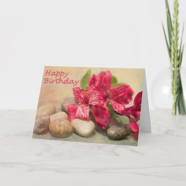 Joyeux Lys D'Anniversaire De La Carte Du Nil (Devant)