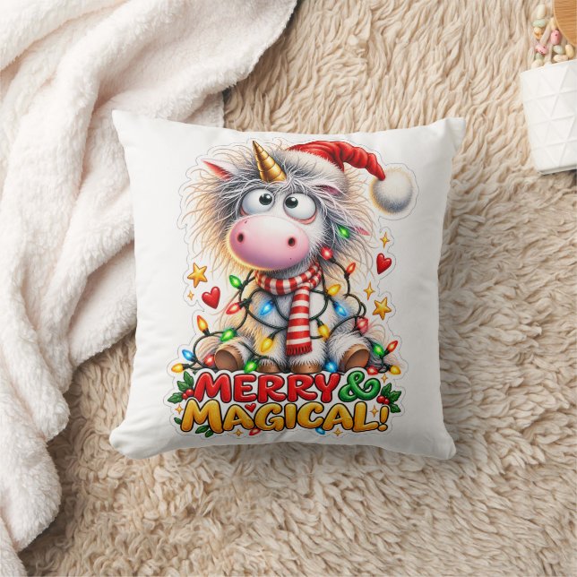 🦄🎄 Joyeux & Magique Coussin de Noël ✨🛋️ (Couverture)