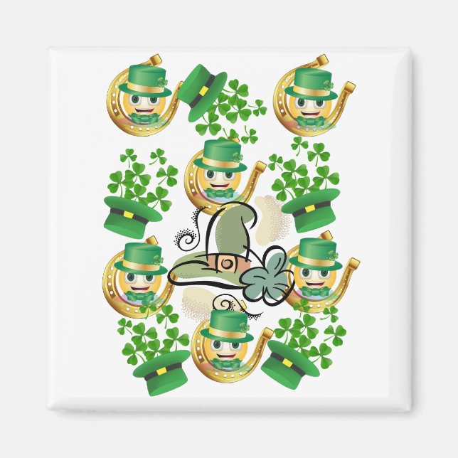 Joyeux magnets de la Saint-Patrick Fer à cheval (Devant)