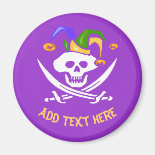 Joyeux Mardi Gras Pirate Magnet