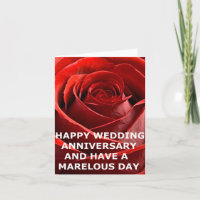 JOYEUX MARIAGE ANNIVERSAIRE ROSE CARTE ROSE ROUGE