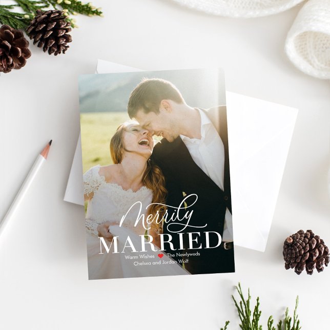 Joyeux Mariage Nouvellement Mariés Première Carte  (Créateur téléchargé)