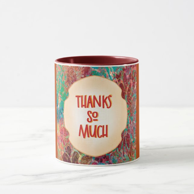 Joyeux Marigold Automne Gratitude Latte Mug (Centre)