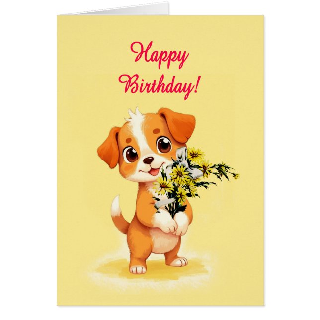 Joyeux Marionnette et Fleurs d'anniversaire (Devant)