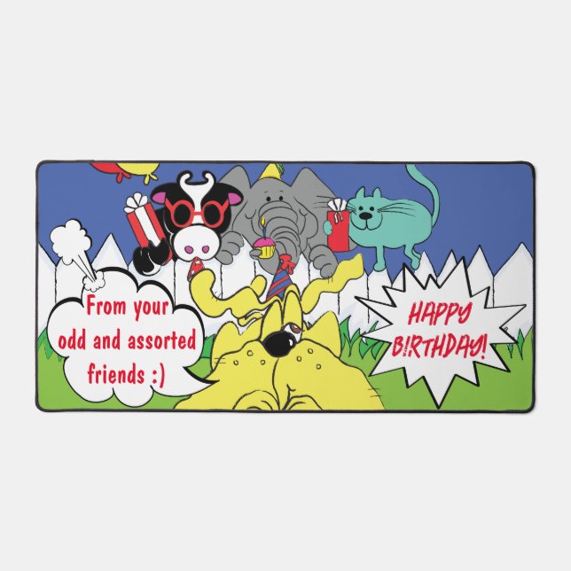 Joyeux Mat de bureau d'anniversaire (Recto)