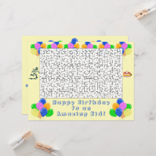 Joyeux Maze d'anniversaire et ballons Crème Extrao