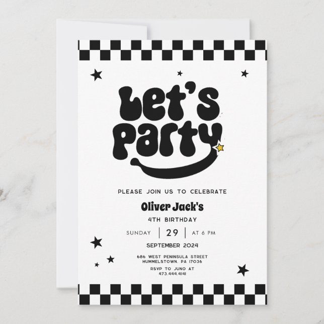 Joyeux Mec Quel Âge Anniversaire Invitation (Devant)