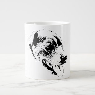 Joyeux mélange Pitbull noir et blanc Portrait Mug