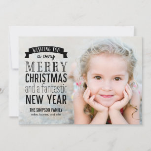 Joyeux message - Carte photo de congé - superposit