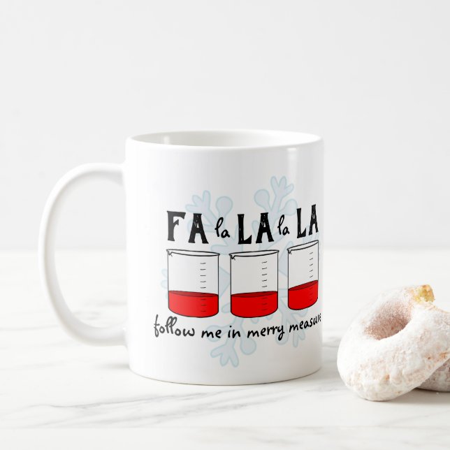 Joyeux mesure Beaker Science enseignant Carol Mug (Avec donut)