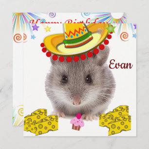 Joyeux Mice d'invitation de carte d'anniversaire