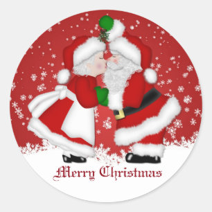 Joyeux Mistletoe Père Noël Stickers