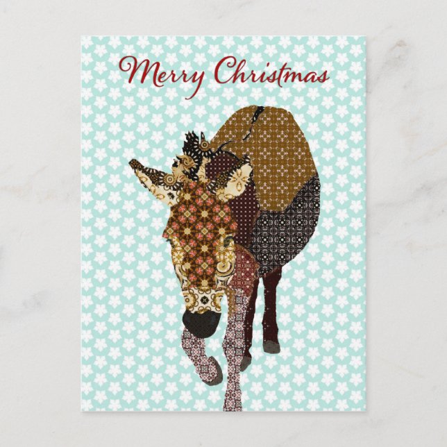 Joyeux Moses Blue Star Carte postale Noël (Devant)