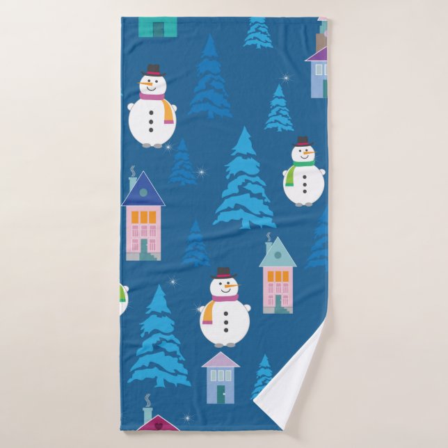 Joyeux Motif de Noël (Serviette de bain)