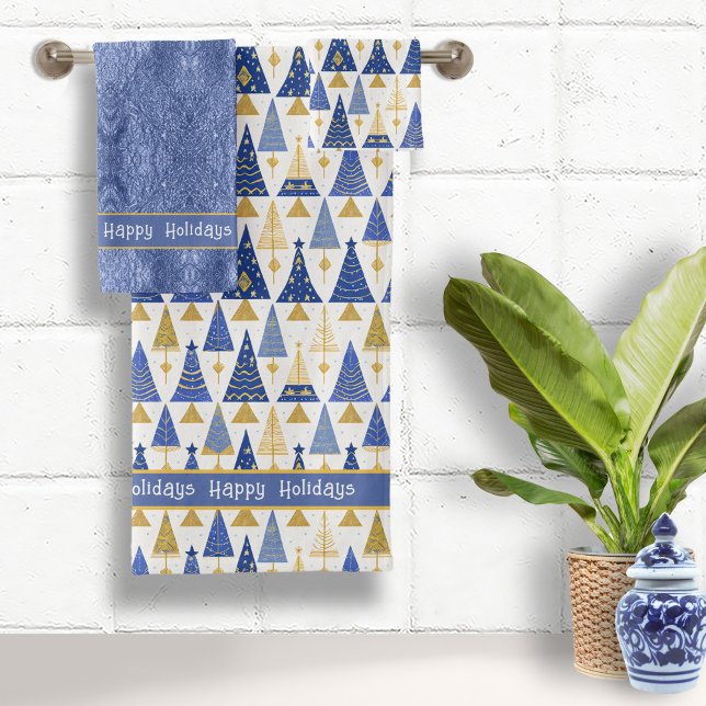 Joyeux Motif de Noël en or bleu #25 ID1009 (Créateur téléchargé)