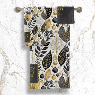 Joyeux Motif de Noël en or noir #21 ID1009