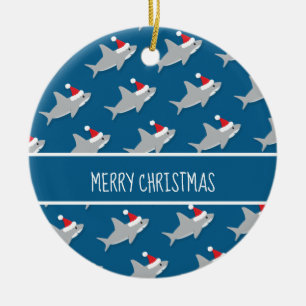 Joyeux Motif de requins Joyeux ornement de Noël