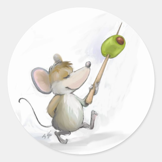 Joyeux Mouse Moe avec Stickers Olive (Devant)