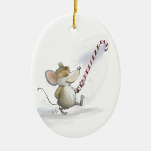 Joyeux Mouse Moe Oval Ornement
