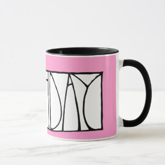 Joyeux Mug d'anniversaire rose